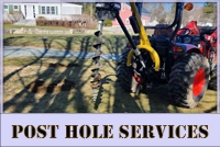 Post hole services.